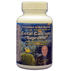 Coral Calcium by Bob Barefoot. Coral Calcium Supreme and Bobs Best Coral Calcium 2000. Highest quality pure Marine Grade mineral supplement with essential vitamins and nutrients for pH balance and overall health.